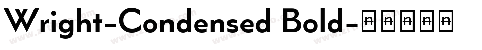 Wright-Condensed Bold字体转换